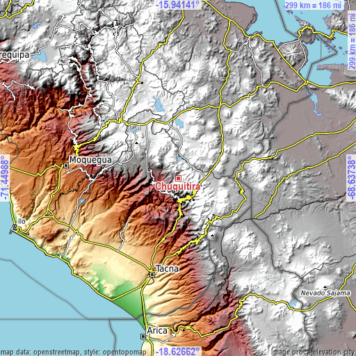 Topographic map of Chuquitira