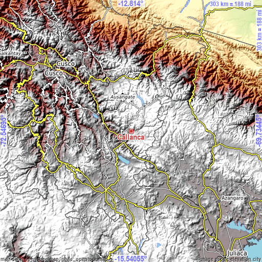 Topographic map of Callanca