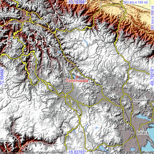 Topographic map of Conchopata