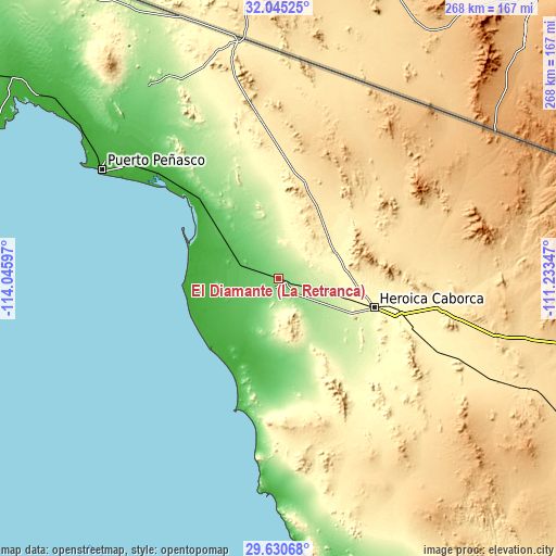 Topographic map of El Diamante (La Retranca)