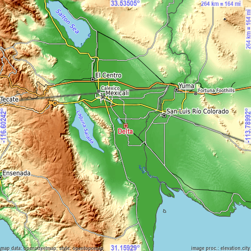 Topographic map of Delta