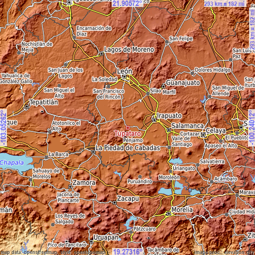 Topographic map of Tupataro