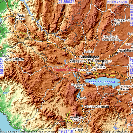 Topographic map of Trapiche de Abra