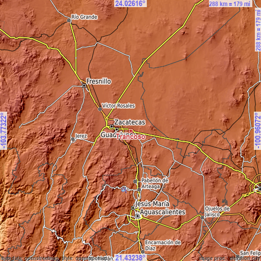 Topographic map of Trancoso