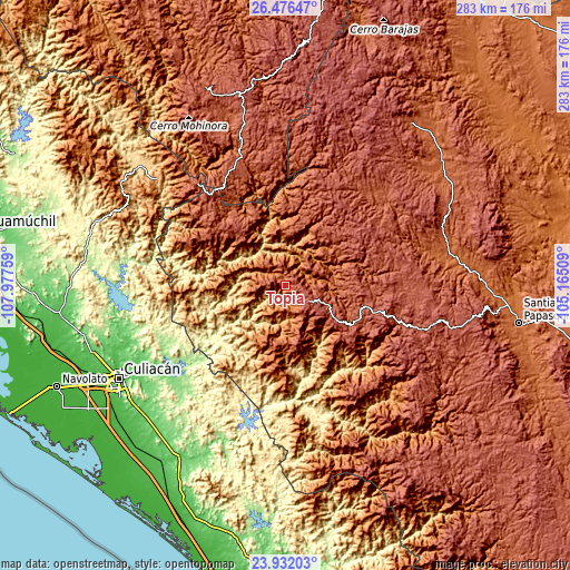 Topographic map of Topia