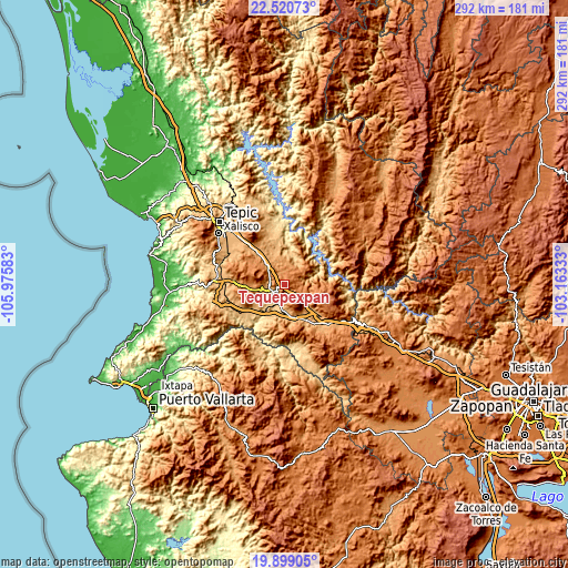 Topographic map of Tequepexpan