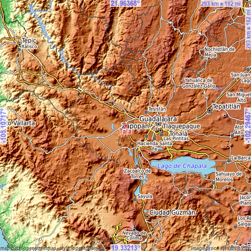 Topographic map of Tala