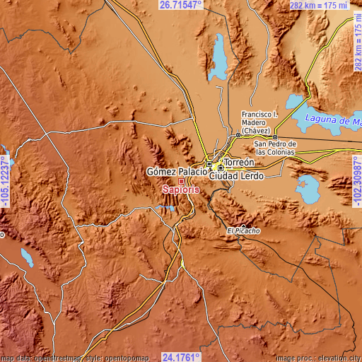 Topographic map of Sapioris