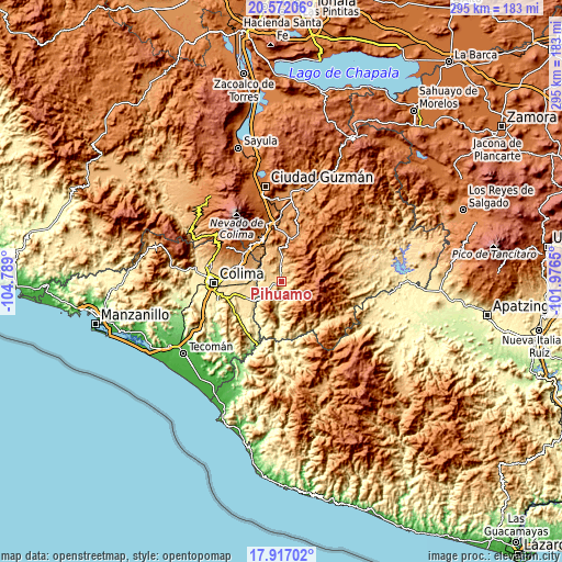 Topographic map of Pihuamo