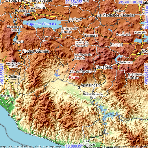 Topographic map of Páreo