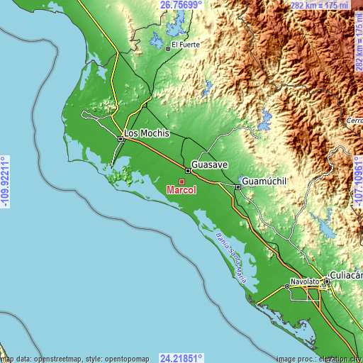 Topographic map of Marcol