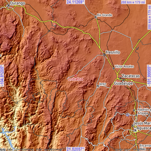 Topographic map of Lobatos