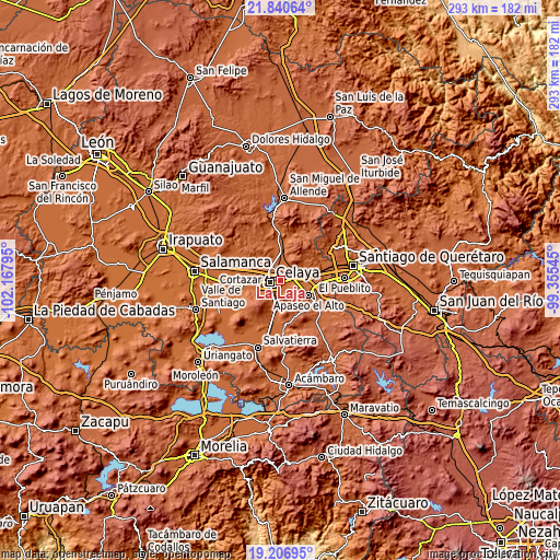 Topographic map of La Laja