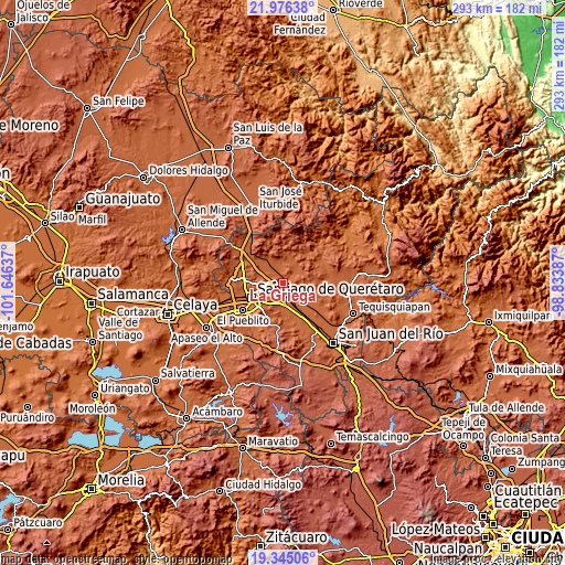 Topographic map of La Griega