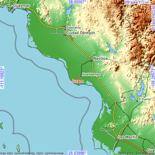 Topographic map of Juraré