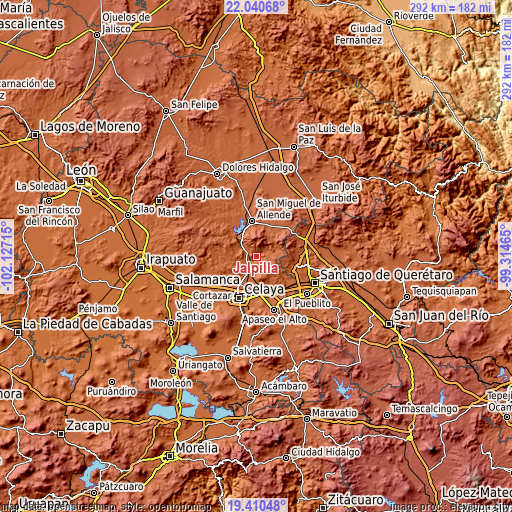 Topographic map of Jalpilla