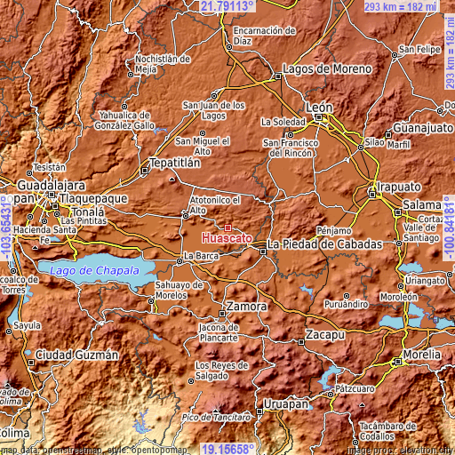 Topographic map of Huáscato