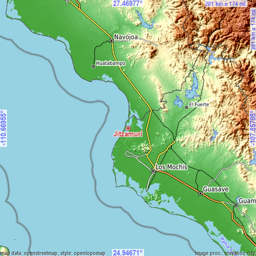 Topographic map of Jitzamuri