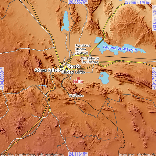 Topographic map of Gilita