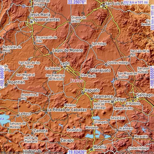 Topographic map of Franco