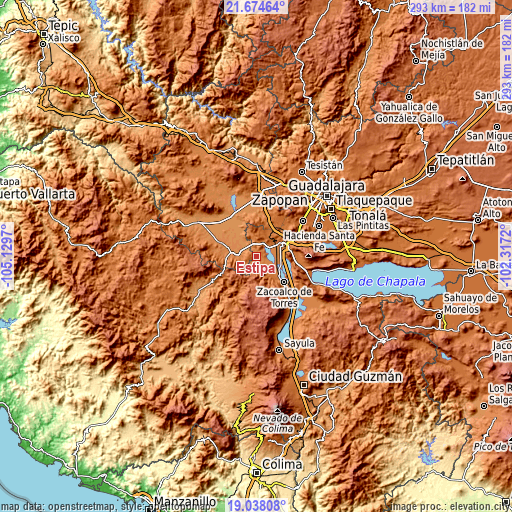 Topographic map of Estipa