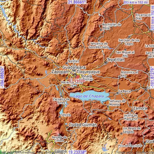 Topographic map of El Verde