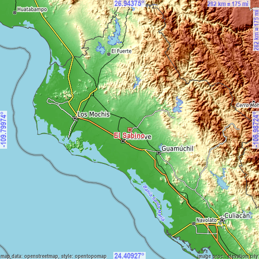 Topographic map of El Sabino