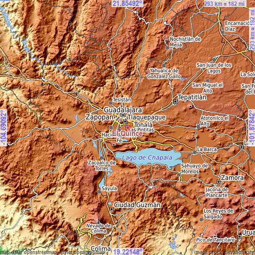 Topographic map of El Quince
