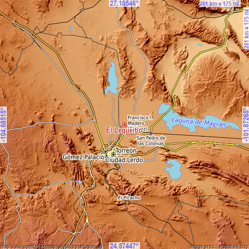 Topographic map of El Lequeitio