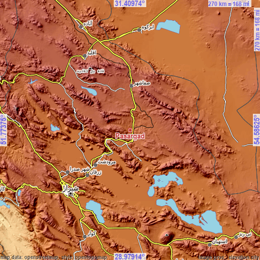 Topographic map of Pāsārgād