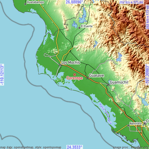 Topographic map of Corerepe