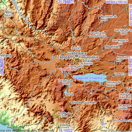 Topographic map of Cofradia