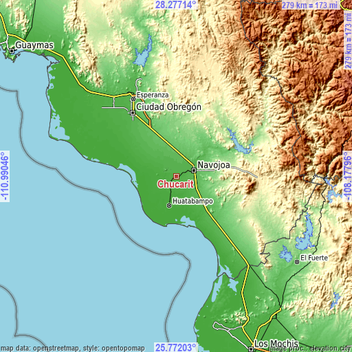 Topographic map of Chucarit