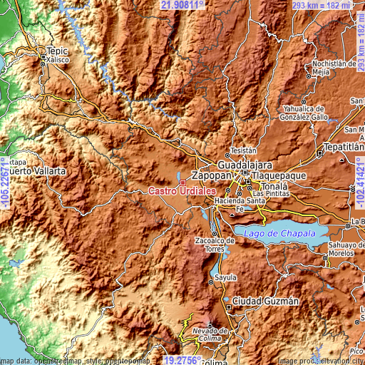 Topographic map of Castro Urdiales