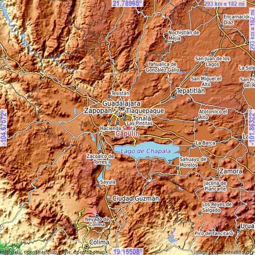 Topographic map of Capulín