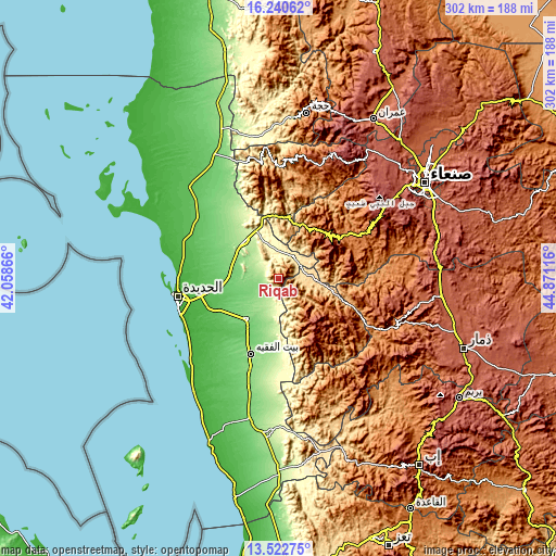 Topographic map of Riqāb