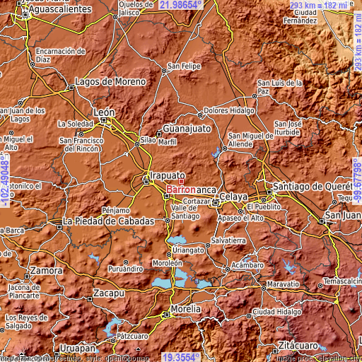 Topographic map of Barrón