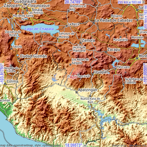 Topographic map of Apo