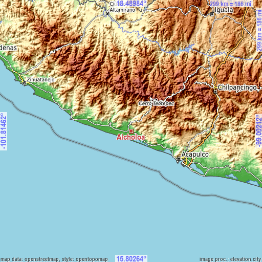 Topographic map of Alcholoa