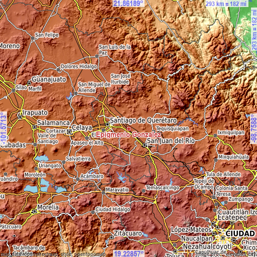 Topographic map of Epigmenio González