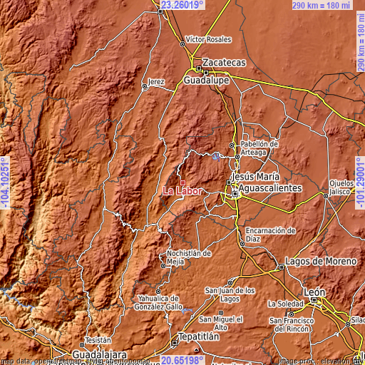 Topographic map of La Labor