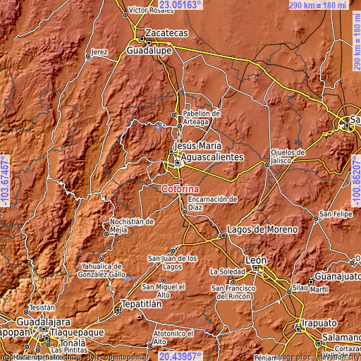 Topographic map of Cotorina