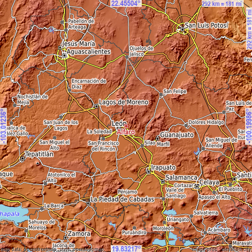 Topographic map of Alfaro
