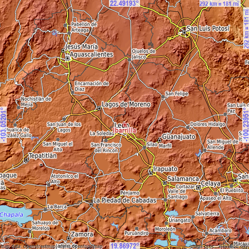 Topographic map of Ibarrilla