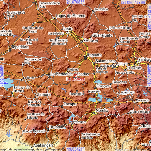 Topographic map of La Lobera