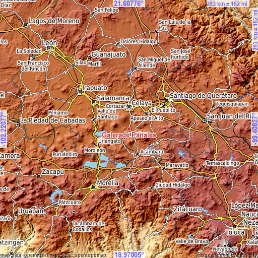 Topographic map of Galerade Panales