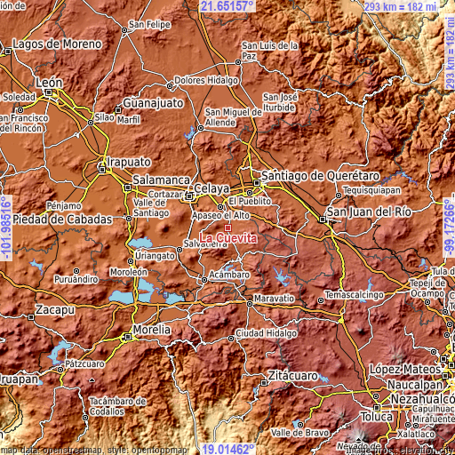 Topographic map of La Cuevita