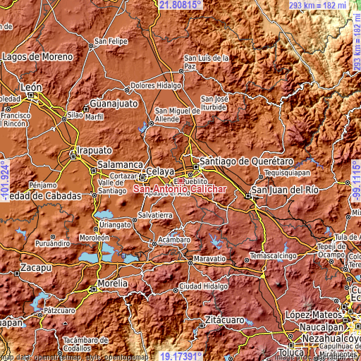 Topographic map of San Antonio Calichar