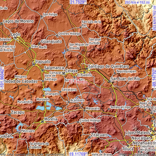 Topographic map of El Espejo