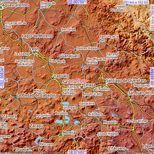 Topographic map of Don Diego